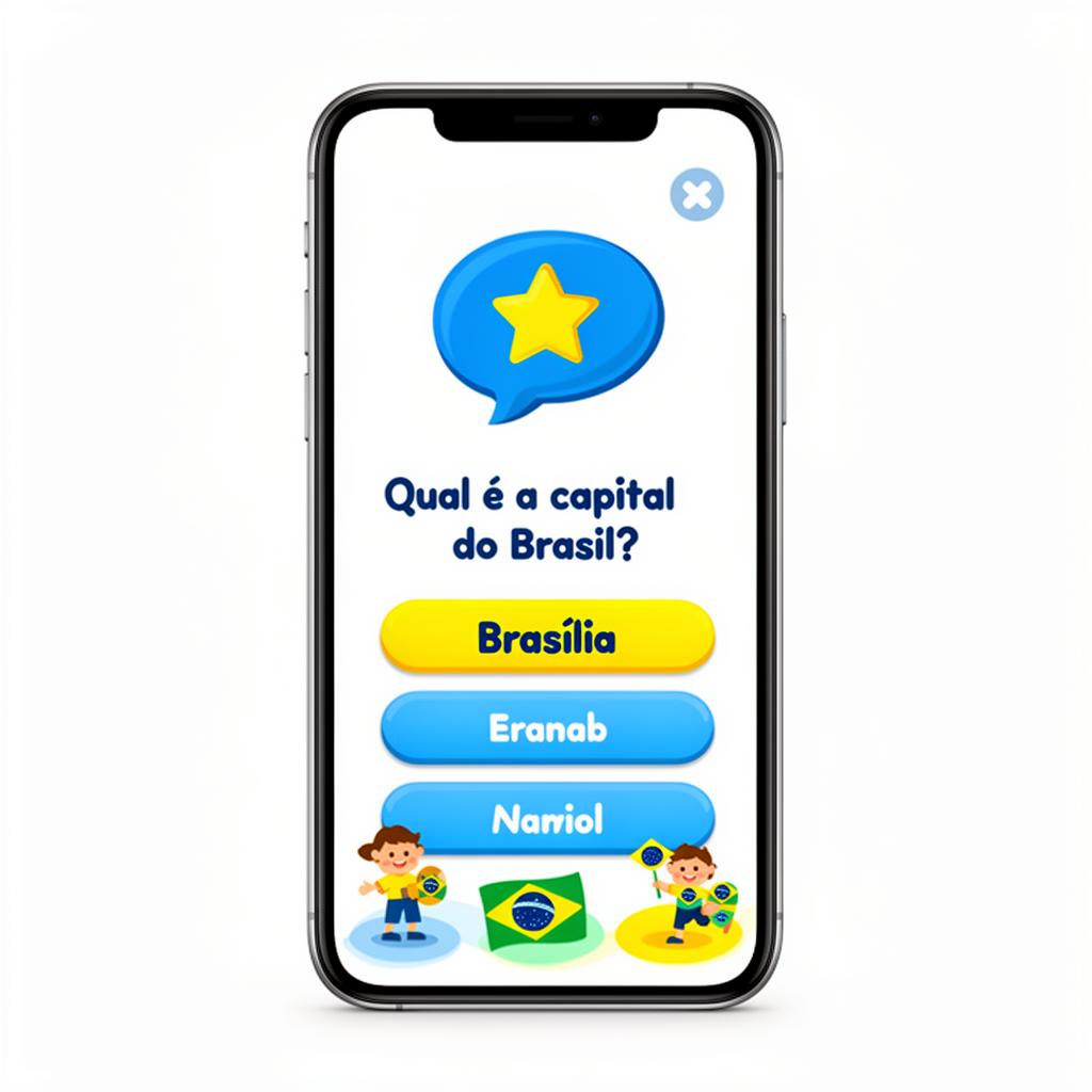 Interface do quiz infantil